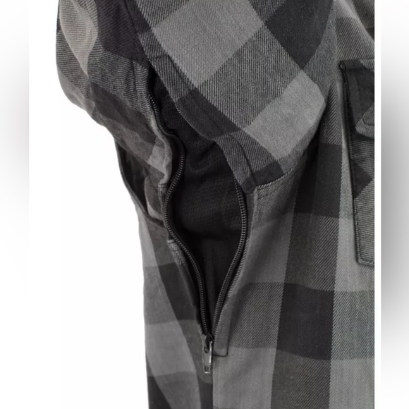 Milwaukee Performance Apparel Men's Aramid Checkered Plaid Biker Shirt size 3XL - Picture 9 of 14